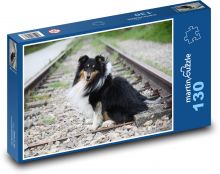 Shetlandský ovčák Puzzle 130 dílků - 28,7 x 20 cm