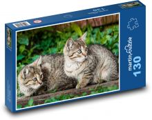 Kočky - koťata Puzzle 130 dílků - 28,7 x 20 cm