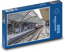 Train at the railway station Puzzle of 500 pieces - 46 x 30 cm 