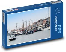 Lodě - přístav, Holandsko Puzzle 500 - 46x30 cm