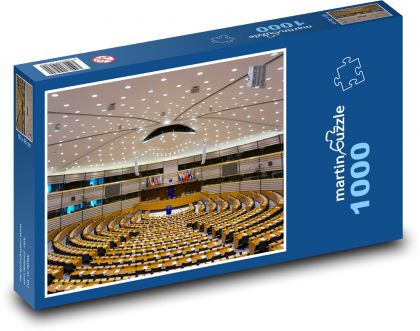 Belgicko - Brusel, európsky parlament - Puzzle 1000 dielikov, rozmer 60x46 cm