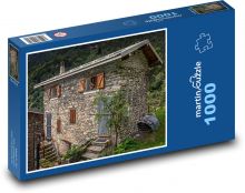 Taliansko - Carnino, kamenný dom Puzzle 1000 dielikov - 60 x 46 cm 