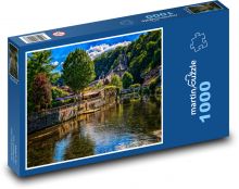 France - Brantome, the river Puzzle 1000 pieces - 60 x 46 cm 