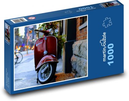 Skútr - Vespa, Itálie - Puzzle 1000 dílků, rozměr 60x46 cm