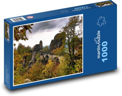 Saxon Switzerland - bridge - Puzzle 1000 pieces, size 60x46 cm 