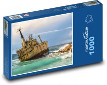 Vrak lodě Puzzle 1000 dílků - 60 x 46 cm