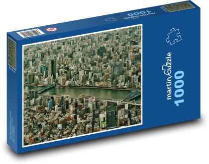 Velkoměsto, mrakodrapy - Puzzle 1000 dílků, rozměr 60x46 cm