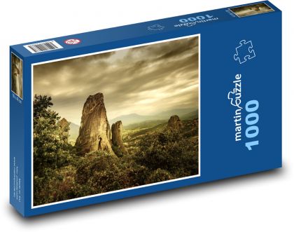 Řecko - Meteora - Puzzle 1000 dílků, rozměr 60x46 cm