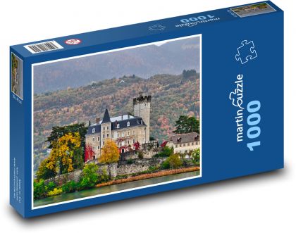 Hrad, pevnost, jezero - Puzzle 1000 dílků, rozměr 60x46 cm