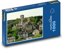 Medieval castle, village Puzzle 1000 pieces - 60 x 46 cm 