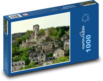 Medieval castle, village - Puzzle 1000 pieces, size 60x46 cm 