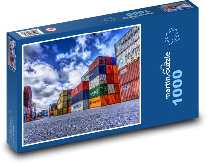 Port, container - Puzzle 1000 pieces, size 60x46 cm 