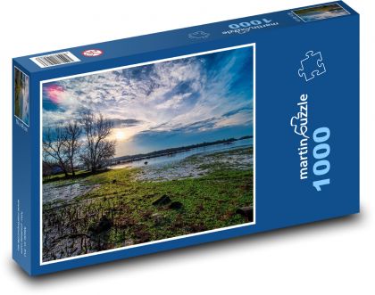 Příroda, jezero - Puzzle 1000 dílků, rozměr 60x46 cm