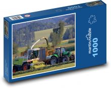 Traktor, kombajn, žatvy Puzzle 1000 dielikov - 60 x 46 cm 