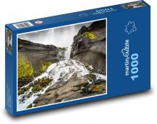 Island - vodopády Puzzle 1000 dílků - 60 x 46 cm