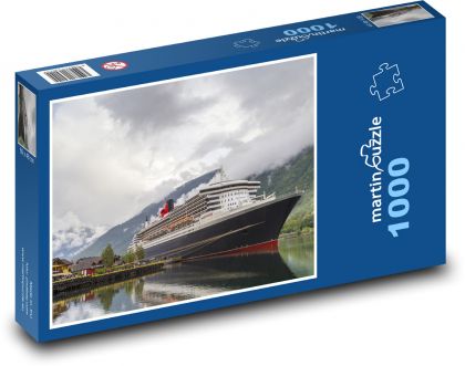 Zaoceánská loď - Queen Mary 2 - Puzzle 1000 dílků, rozměr 60x46 cm