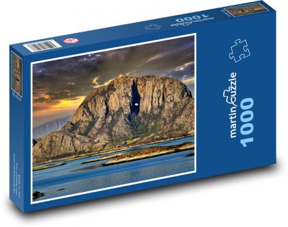 Norsko - Torghatten  - Puzzle 1000 dílků, rozměr 60x46 cm