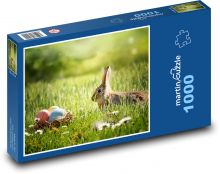 Easter bunny - eggs, Easter Puzzle 1000 pieces - 60 x 46 cm 