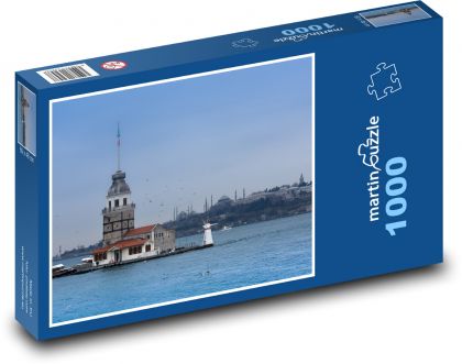 Turecko - moře, Istanbul - Puzzle 1000 dílků, rozměr 60x46 cm