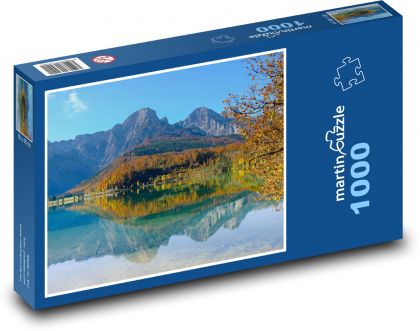 Podzimní krajina - horské jezero - Puzzle 1000 dílků, rozměr 60x46 cm