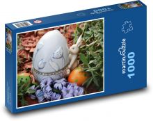 Vajíčko - Velikonoce, zajíc Puzzle 1000 - 60x46 cm