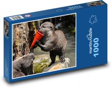 Otter - mammal, animal Puzzle 1000 pieces - 60 x 46 cm 