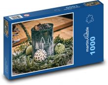 Ozdoby świąteczne - Boże Narodzenie, bombki Puzzle 1000 elementów - 60x46 cm