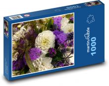 Jiřina - summer flower bouquet Puzzle 1000 pieces - 60 x 46 cm 