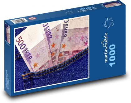 Euro - pocket, money - Puzzle 1000 pieces, size 60x46 cm 