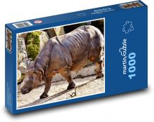 Nosorożec - zwierzę, zoo Puzzle 1000 elementów - 60x46 cm