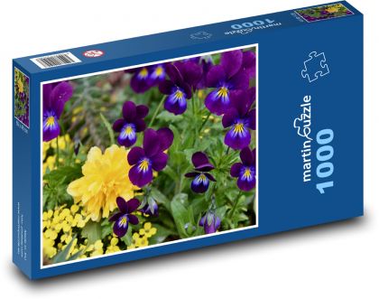 Violets - flowers, violet flowers - Puzzle 1000 pieces, size 60x46 cm 