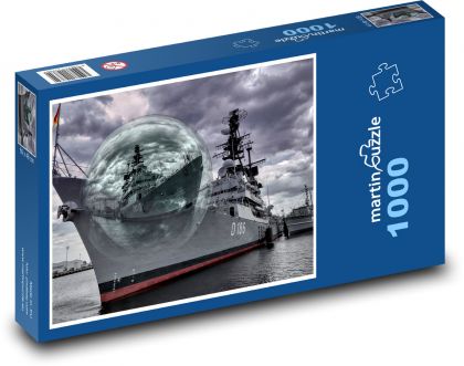 Seagoing ship - sea, bubble - Puzzle 1000 pieces, size 60x46 cm 