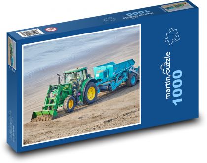 Tractor - beach cleaning, sea - Puzzle 1000 pieces, size 60x46 cm 