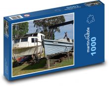 Dry dock - boat repair shop, boat garden Puzzle 1000 pieces - 60 x 46 cm 