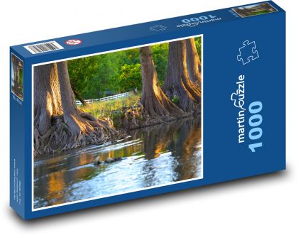 Cypress stream - river, trees - Puzzle 1000 pieces, size 60x46 cm 