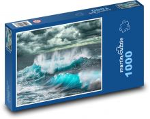 Vlny na moři - oceán, mraky Puzzle 1000 dílků - 60 x 46 cm