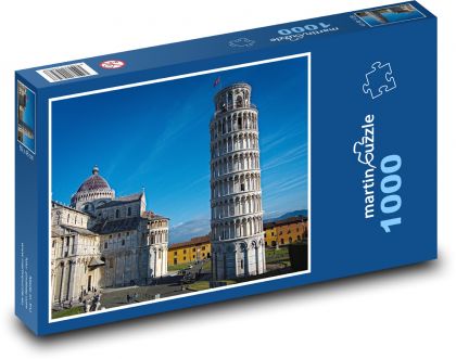 Itálie - Pisa, šikmá věž - Puzzle 1000 dílků, rozměr 60x46 cm