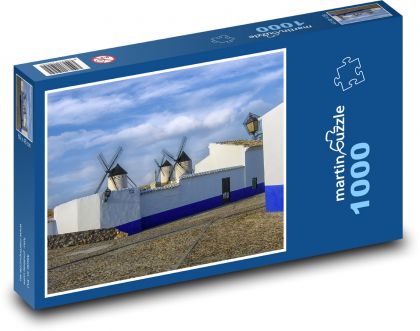 Mlýny - Španělsko, vítr - Puzzle 1000 dílků, rozměr 60x46 cm