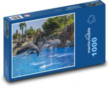 Delfiny - skacz, woda Puzzle 1000 elementów - 60x46 cm