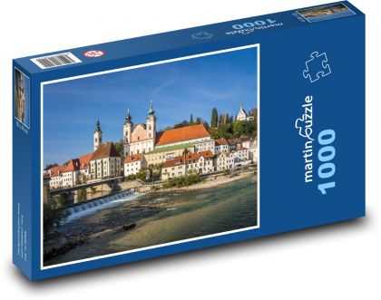 Steyr - Austria, rzeka - Puzzle 1000 elementów, rozmiar 60x46 cm