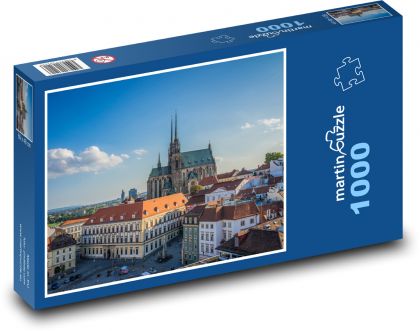 Brno - katedrála, Česká republika - Puzzle 1000 dielikov, rozmer 60x46 cm