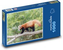 Panda červená - červený medvěd, zvíře Puzzle 1000 dílků - 60 x 46 cm