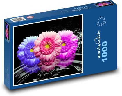 Colorful gerberas - flowers, flowers - Puzzle 1000 pieces, size 60x46 cm 