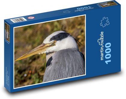 Volavka - vodní pták, heron - Puzzle 1000 dílků, rozměr 60x46 cm