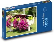 Petunia - klavír, dekorácie Puzzle 1000 dielikov - 60 x 46 cm 