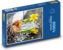 Yellow daffodils - spring flowers, flower Puzzle 1000 pieces - 60 x 46 cm 