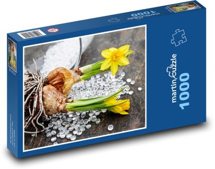 Yellow daffodils - spring flowers, flower - Puzzle 1000 pieces, size 60x46 cm 