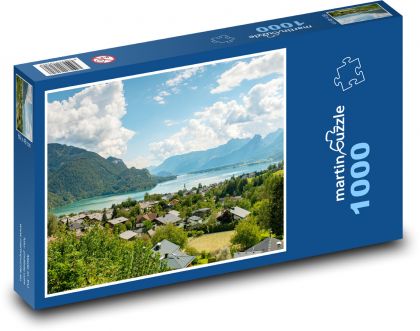 Lake Wolfgang - Austria, city - Puzzle 1000 pieces, size 60x46 cm 