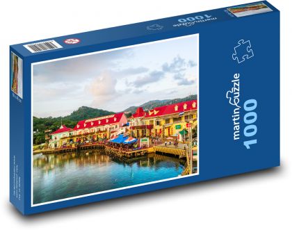 Roatan - Honduras, přístav - Puzzle 1000 dílků, rozměr 60x46 cm