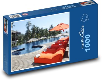 Hotel - pool, Thailand - Puzzle 1000 pieces, size 60x46 cm 